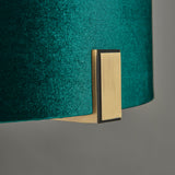 Matt antique brass plate & green velvet