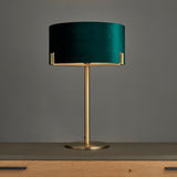 Matt antique brass plate & green velvet
