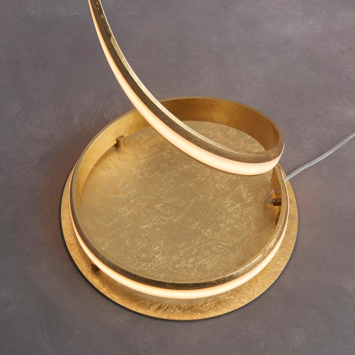 Gold leaf & white acrylic