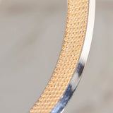 Chrome plate & clear faceted acrylic