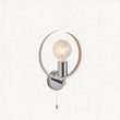 Chrome plate & clear faceted acrylic