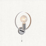 Chrome plate & clear faceted acrylic