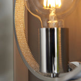 Chrome plate & clear faceted acrylic