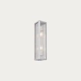 Chrome plate & clear ribbed glass
