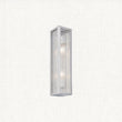 Chrome plate & clear ribbed glass