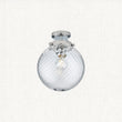 Chrome plate & clear spiral glass