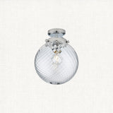 Chrome plate & clear spiral glass