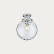Chrome plate & clear spiral glass