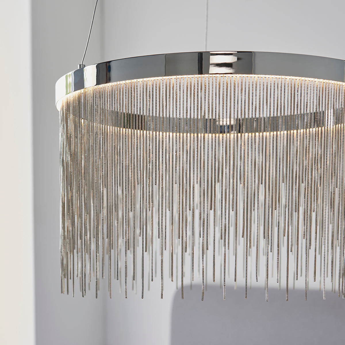 Chrome plate & silver effect chain