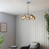 Chrome plate & smoked mirror glass