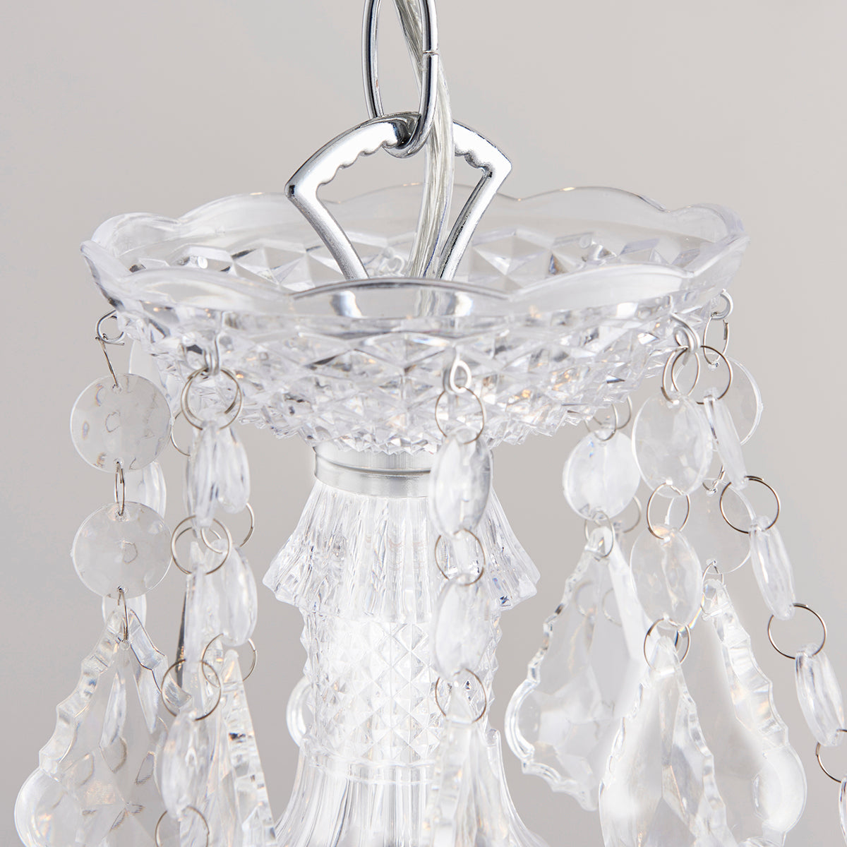 Clear acrylic & chrome plate