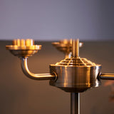 Antique brass plate & vintage white fabric