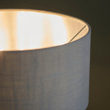 Bright nickel plate & charcoal fabric