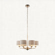 Brushed chrome plate & natural linen
