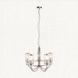 Bright nickel plate & ribbed bubble glass