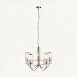 Bright nickel plate & ribbed bubble glass