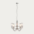 Bright nickel plate & ribbed bubble glass