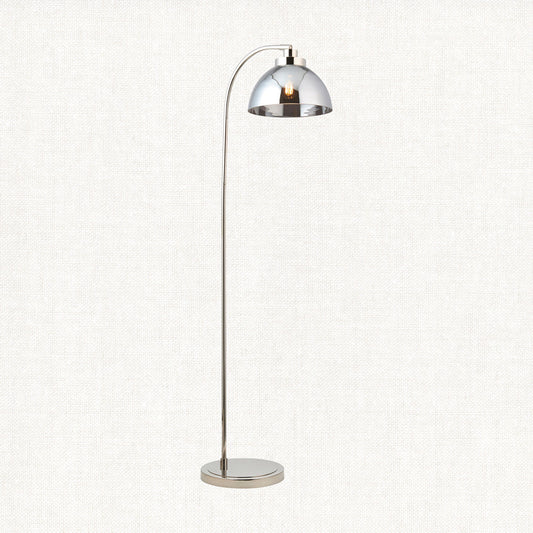 Bright nickel plate & mirrored glass