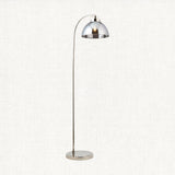 Bright nickel plate & mirrored glass