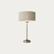 Brushed chrome plate & natural linen