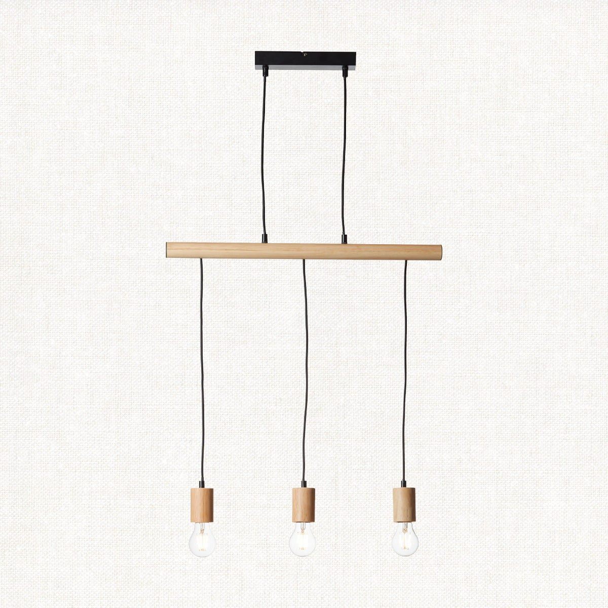 Matt black & natural wood
