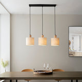 Natural eucalyptus wood, natural linen & matt black