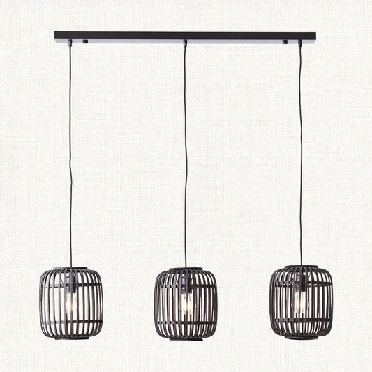 Dark bamboo & plywood with matt black paint