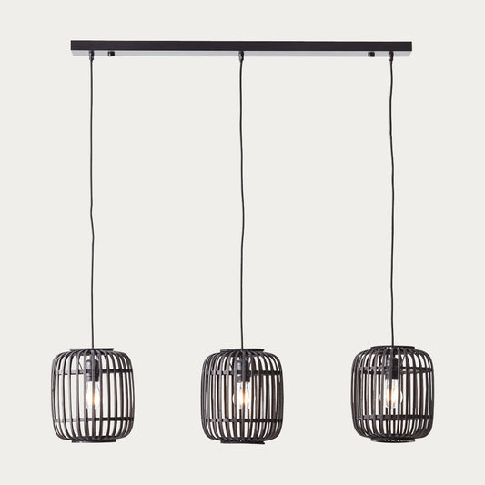 Dark bamboo & plywood with matt black paint