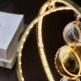 Gold effect plate with clear & gold glass