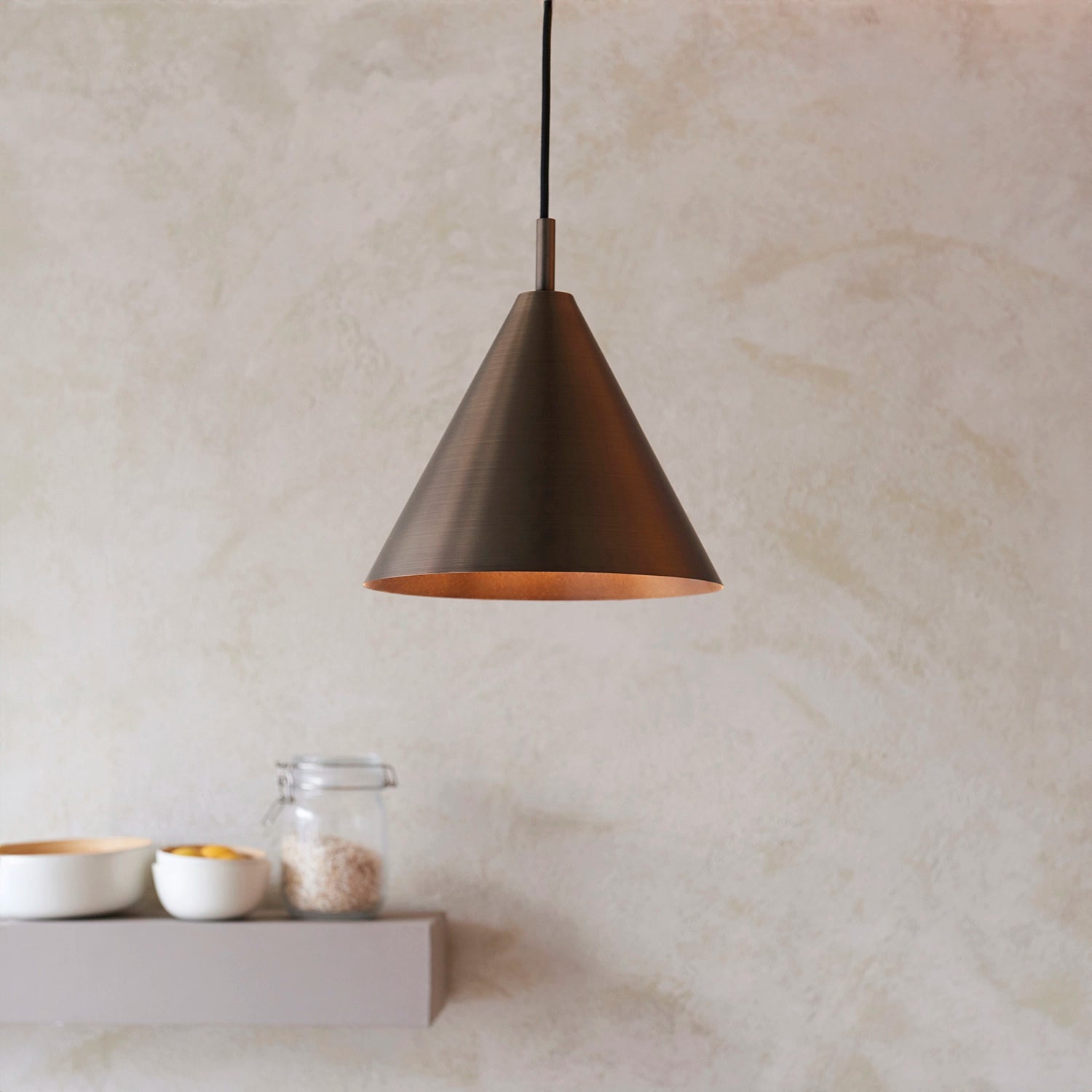 Brushed antique bronze plate