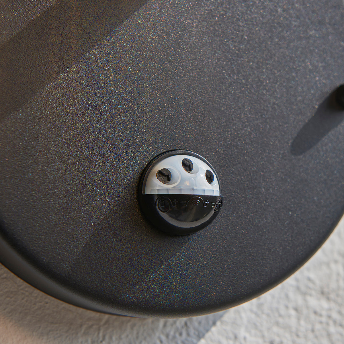 Textured black & clear ribbed glass