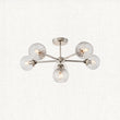 Bright nickel plate & clear spiral glass