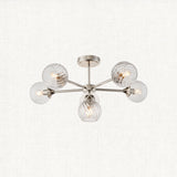 Bright nickel plate & clear spiral glass