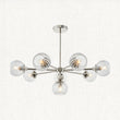 Bright nickel plate & clear spiral glass