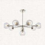 Bright nickel plate & clear spiral glass