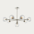 Bright nickel plate & clear spiral glass