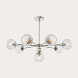 Bright nickel plate & clear spiral glass