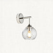 Bright nickel plate & clear spiral glass