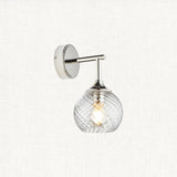 Bright nickel plate & clear spiral glass