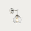 Bright nickel plate & clear spiral glass