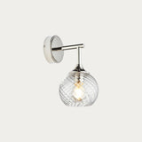 Bright nickel plate & clear spiral glass