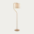 Br aged brass plate & natural linen mix fabric