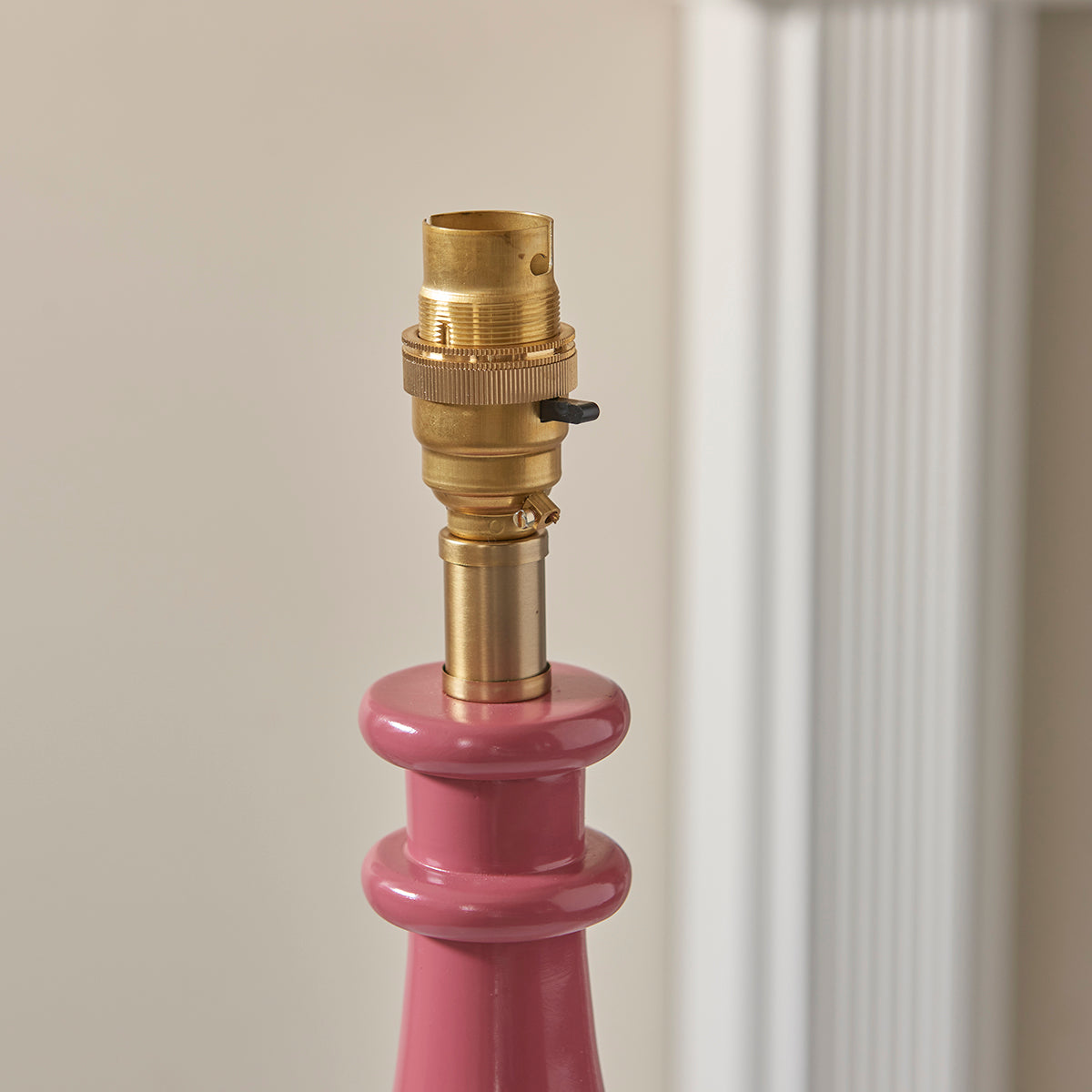 Pink clay & warm brass plate