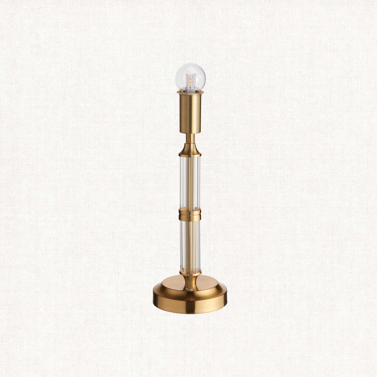 Brushed aged brass plate & clear acrylic