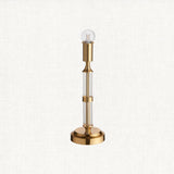 Brushed aged brass plate & clear acrylic