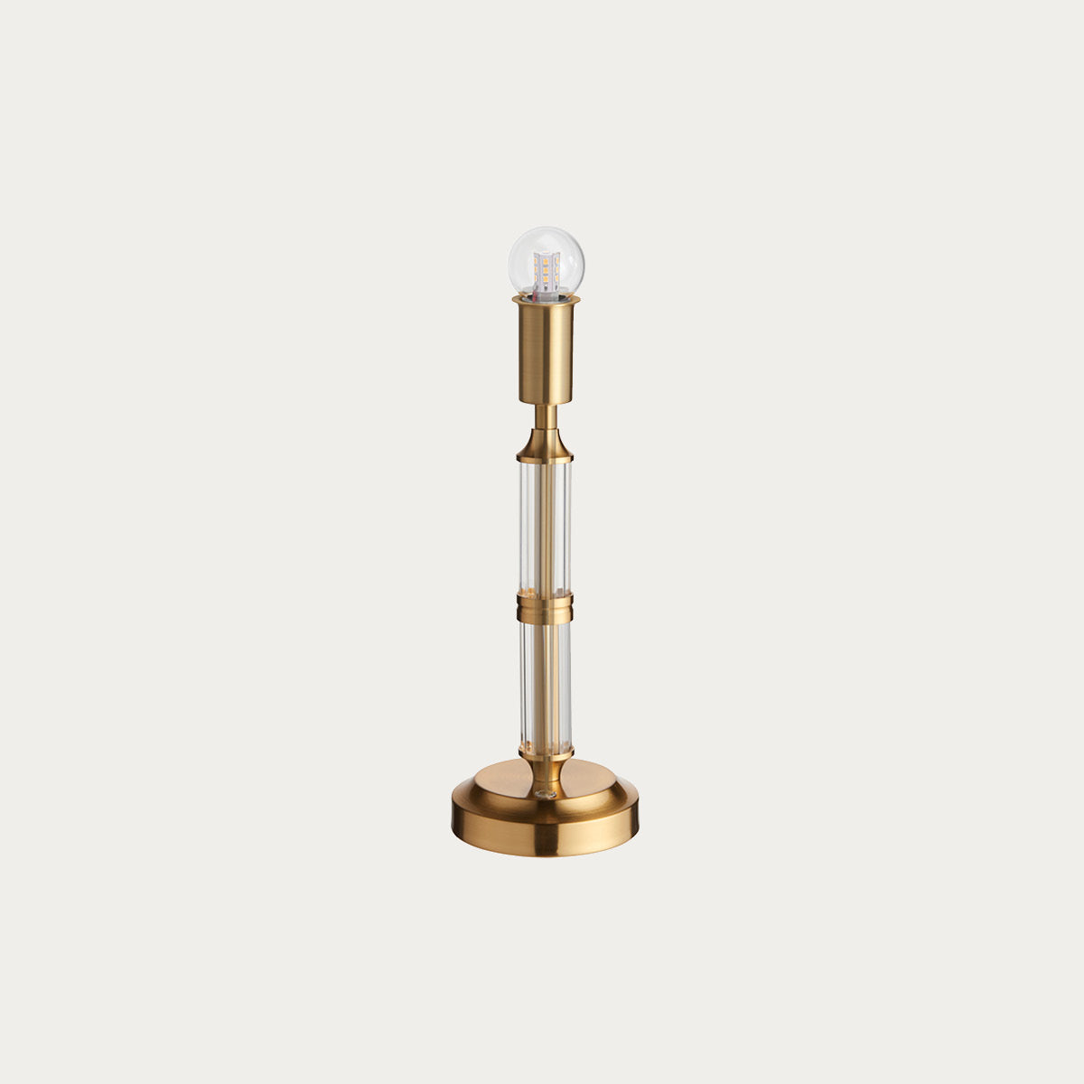 Brushed aged brass plate & clear acrylic