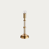 Brushed aged brass plate & clear acrylic