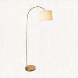 Warm brass plate & natural fabric