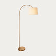 Warm brass plate & natural fabric