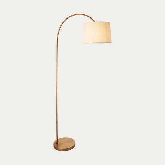 Warm brass plate & natural fabric